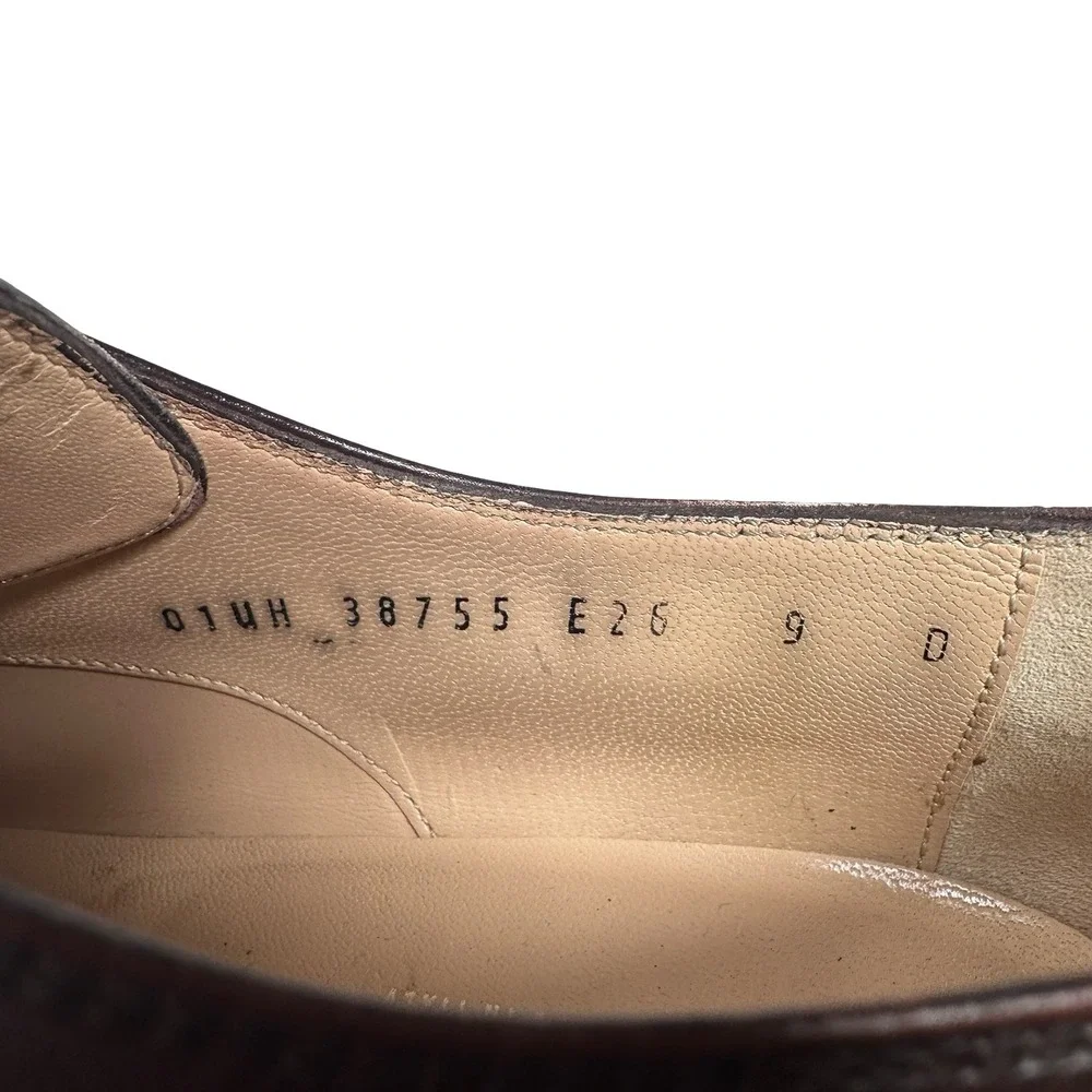 Salvatore Ferragamo Studio Mens 9 D Dark Brown Leather Cap Toe Derby 01UH 38755